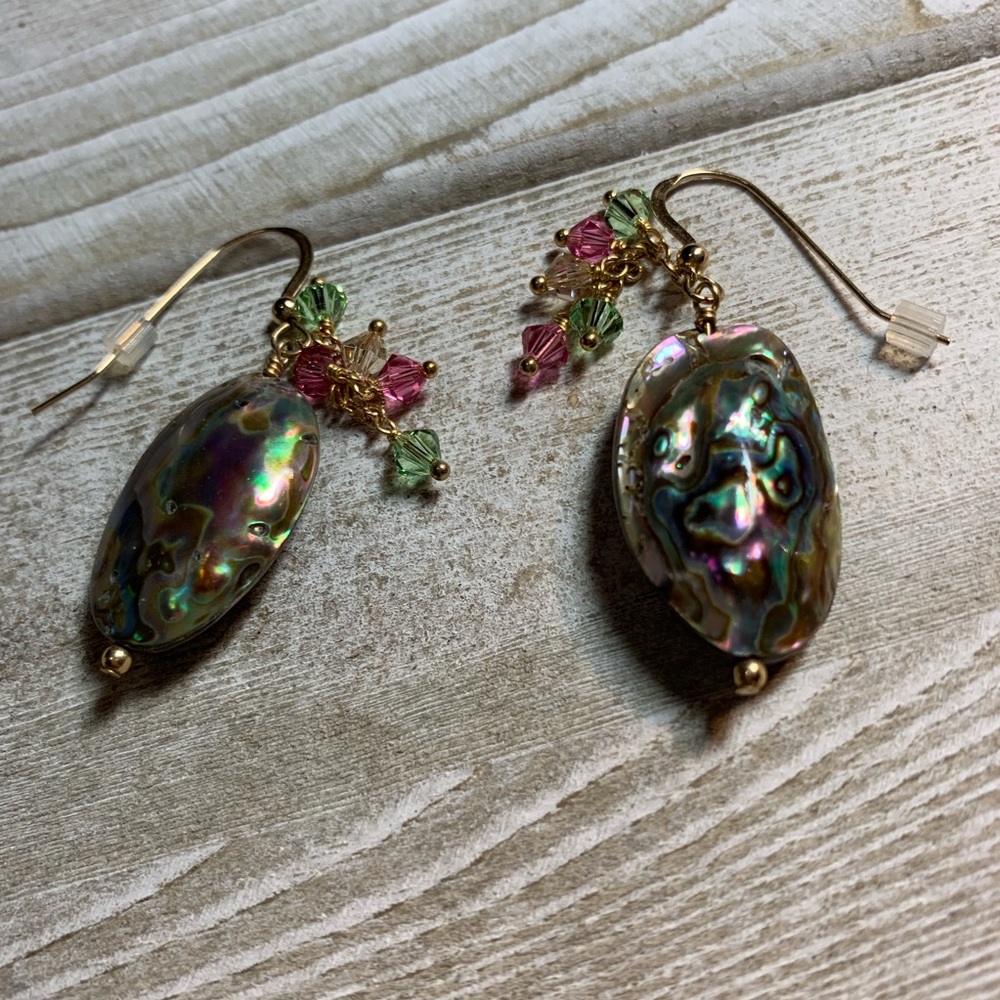 Handmade Abalone Shell with Swarovski Crystals - Picture 4 of 4